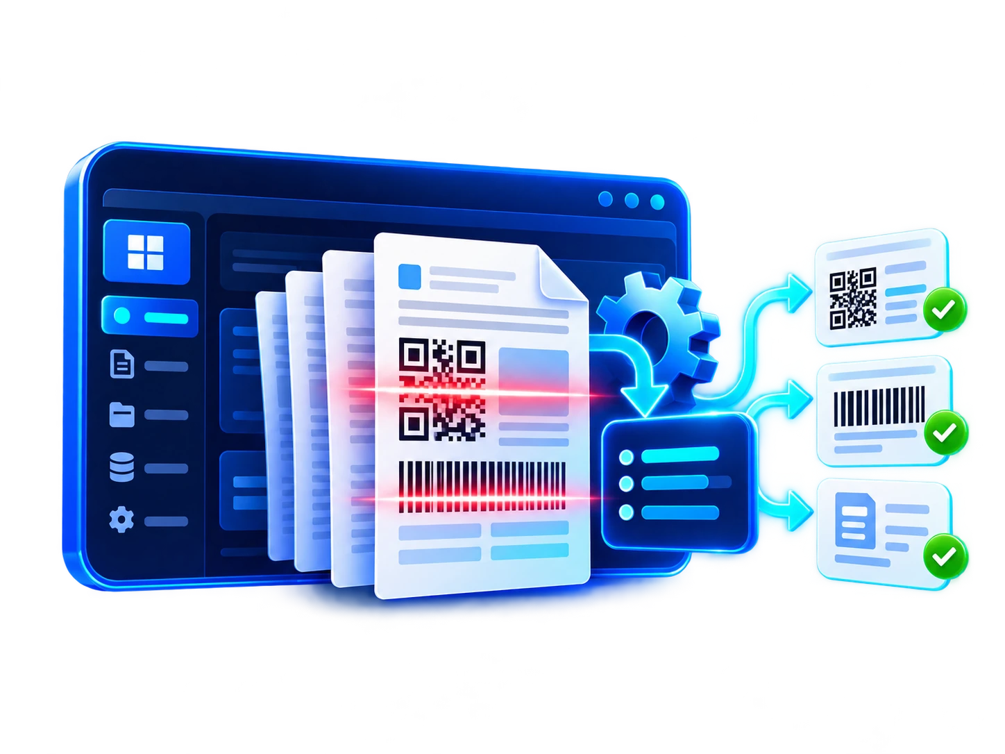 DataSymbol barcode document processor
