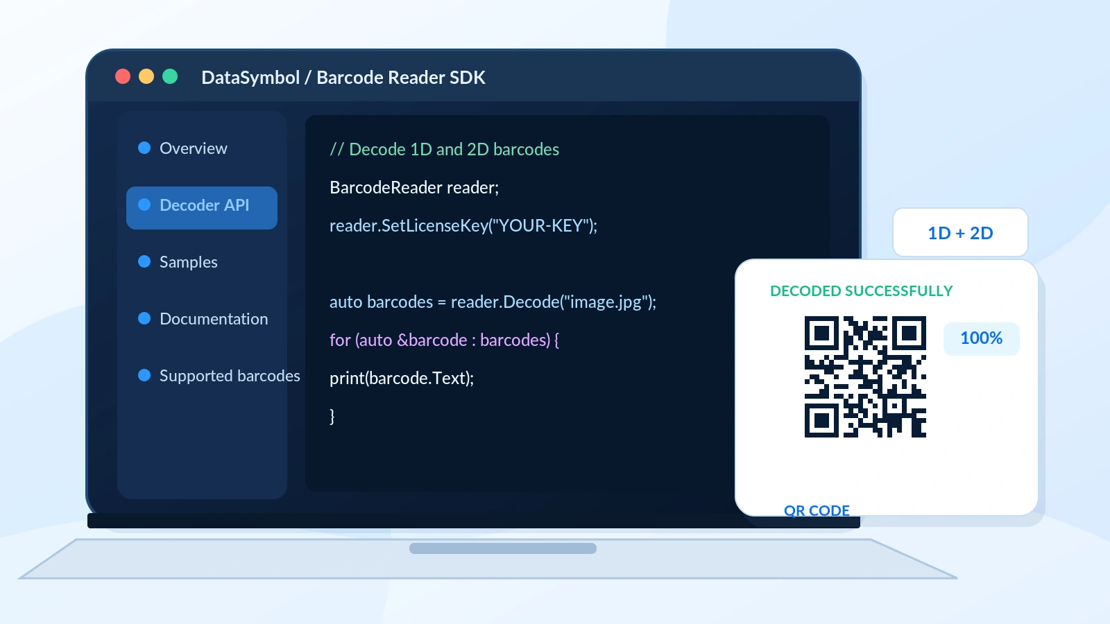 Illustration of DataSymbol Barcode Reader SDK