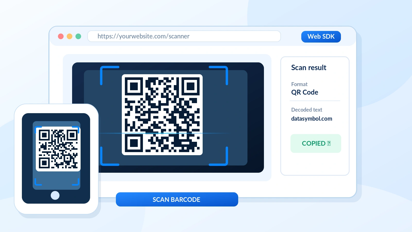Illustration of DataSymbol Barcode Web SDK